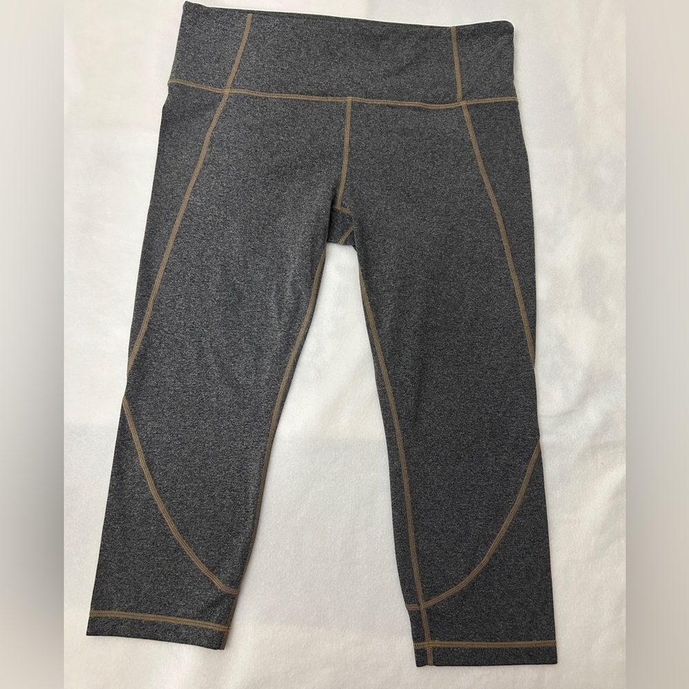 Athleta Active Pants Womens Gray‎ Heather Capri Leggings Athletic Workout, Sze L - Picture 11 of 14